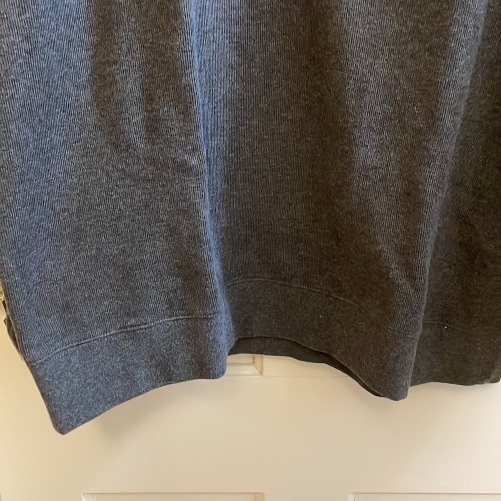 Men’s large Orvis 100% cotton 3/4 zip sweatshirt charcoal grey NWOT - Picture 6 of 6